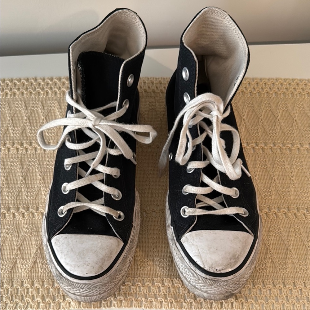 Black and White High-Top converse